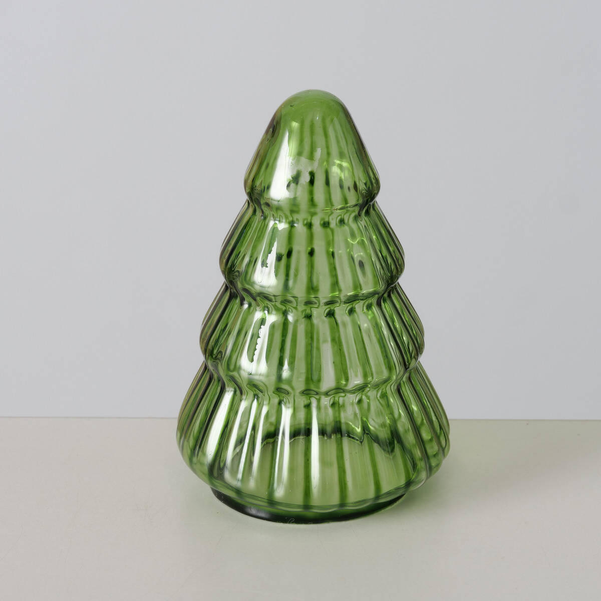 WEIHNACHTSBAUM Tovla 9,5 cm - Hellgrün/Grün, Glas (6/9.5/6cm) - Boltze Home