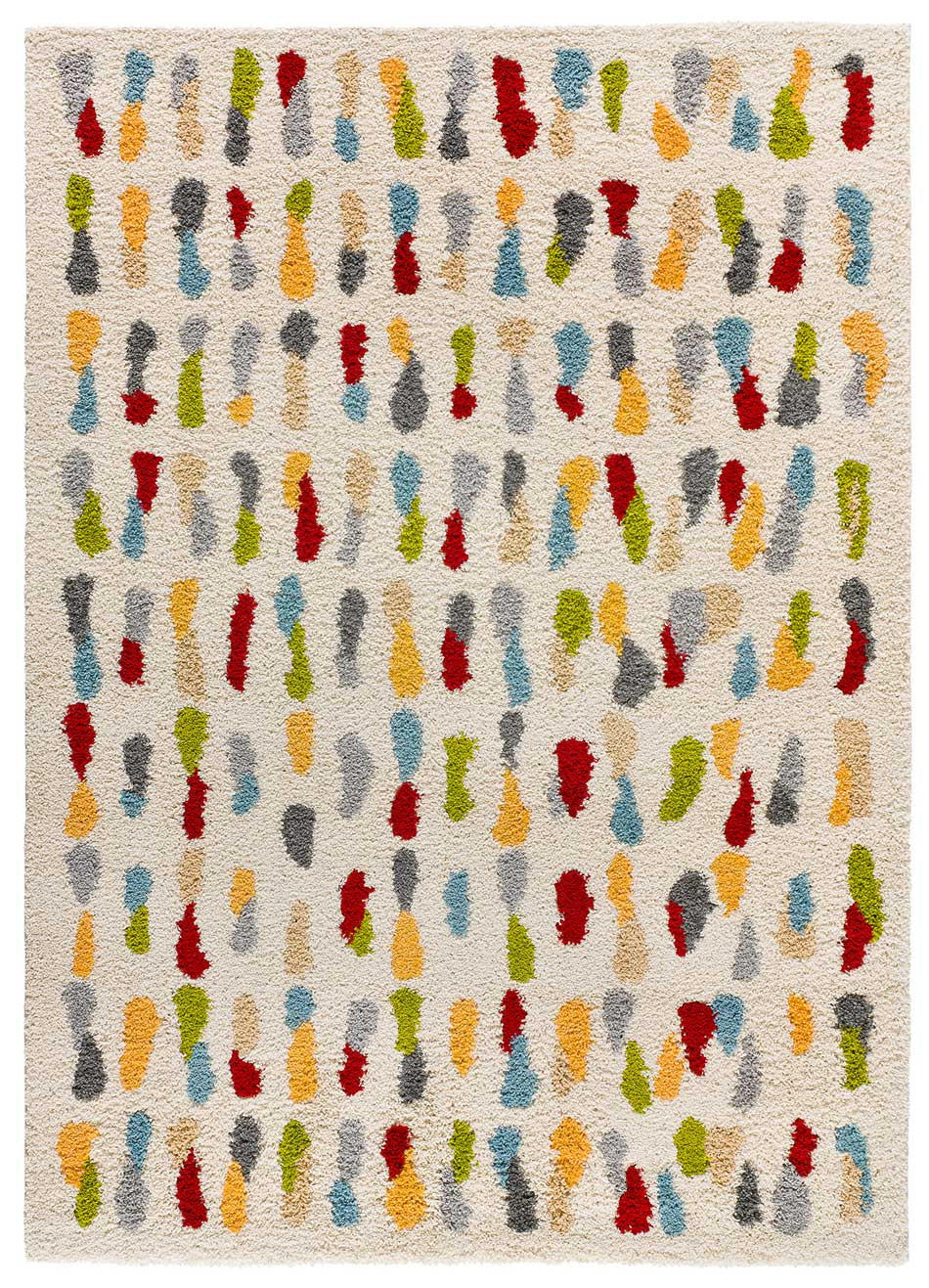 HOCHFLORTEPPICH beige und mehrfarbig Bremen 133/190 cm - Multicolor/Weiß, Naturmaterialien/Textil (133/190cm) - Atticgo