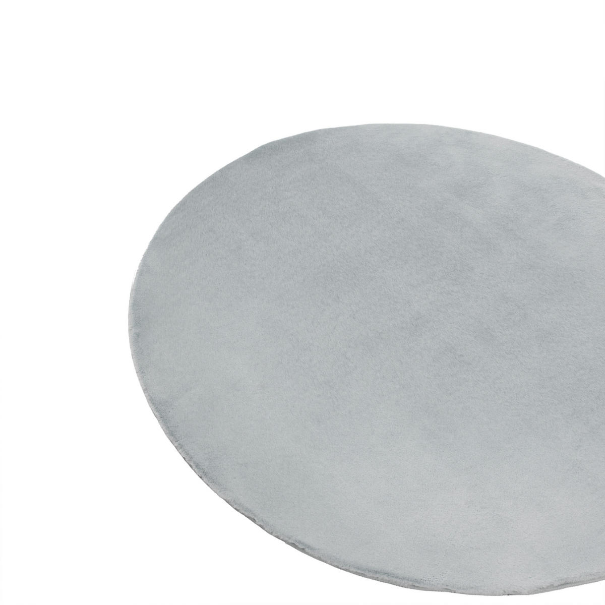 TEPPICH Hellgrau 160 cm Vantira - Hellgrau/Grau, Kunststoff (160/160cm) - Beliani