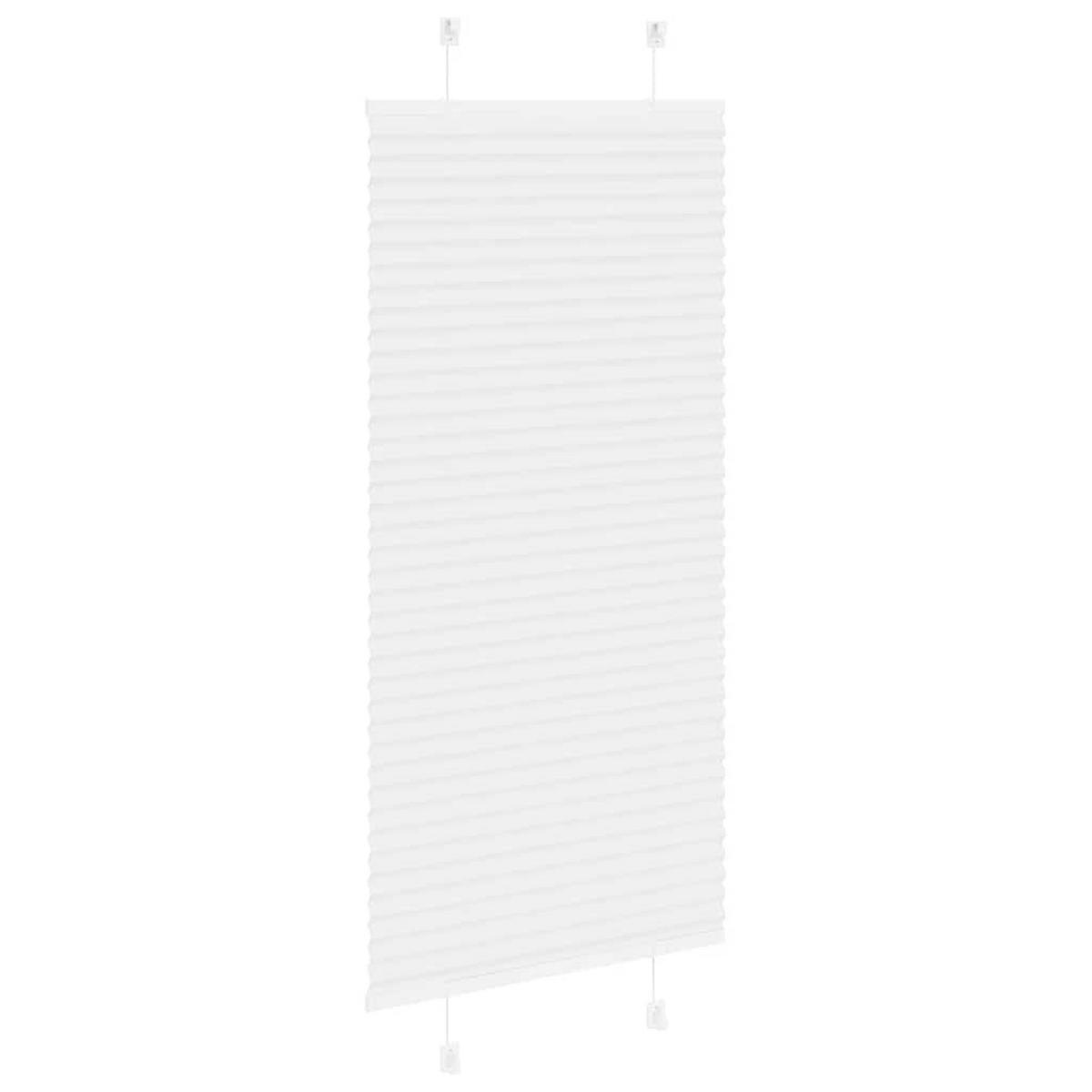 PLISSEE 55/100 cm Stoffbreite 54,4 cm aus Polyester Weiß - Weiß, Textil (55/100cm) - vidaXL