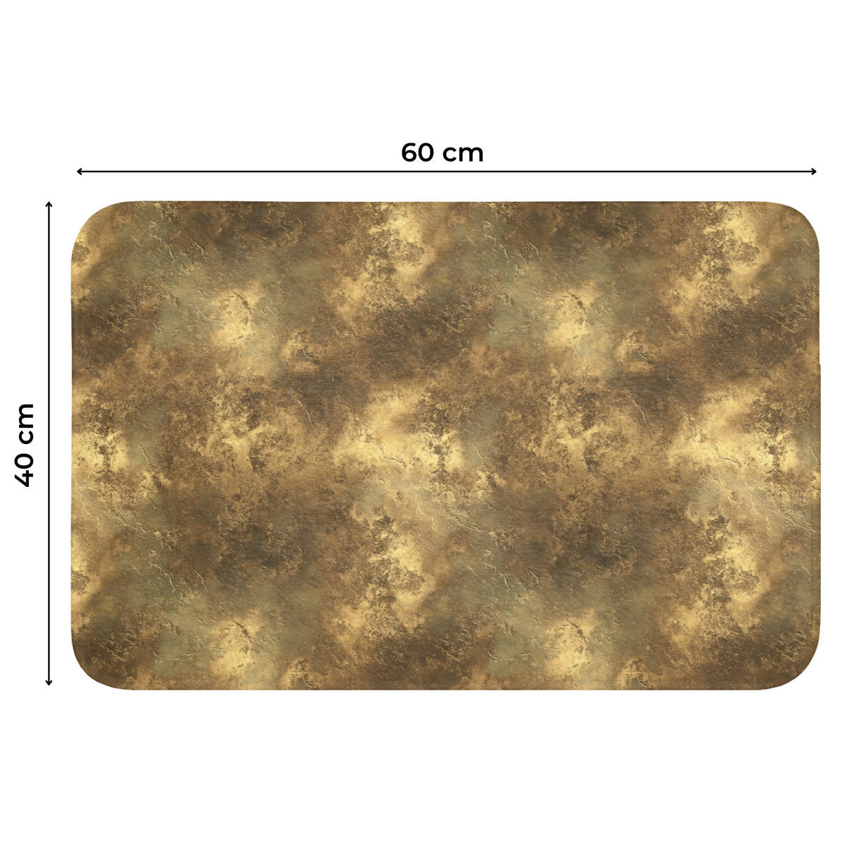 WC PŘEDLOŽKA Antique - metalický vzhled - Gold 60x40 cm - zlatá, textil/plast (60/1cm) - OnlyWow
