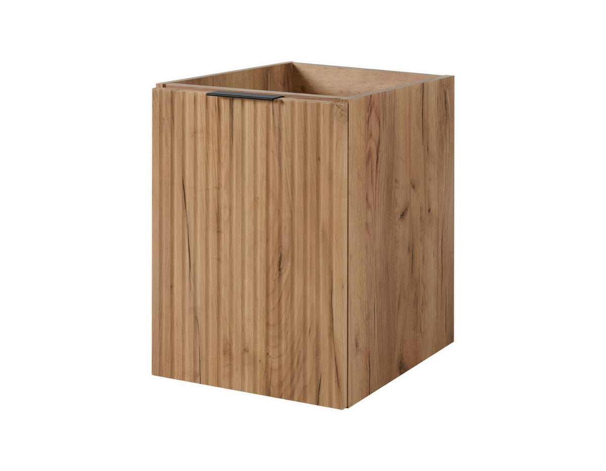 WASCHBECKUNTERSCHRANK FLOW mit Regal + Platte Eiche Craft 120/57/46 cm - Eichefarben, Holzwerkstoff (120/57/46cm) - Rodan