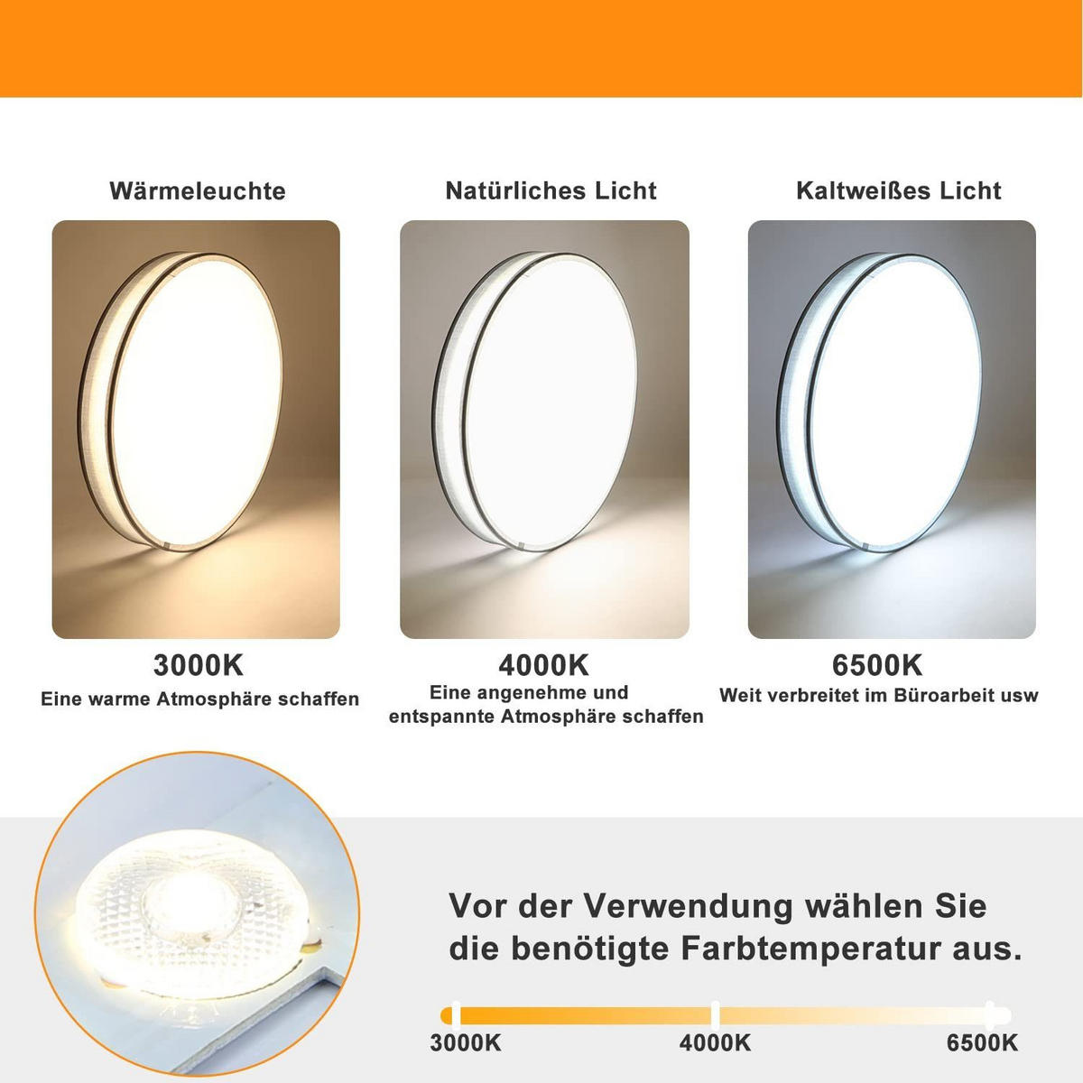 DECKENLEUCHTE LED runde Stoffschirm ‎38W Schlafzimmer Whonzimmer Ø40CM - Grün, Kunststoff (38/38/5cm) - ZMH