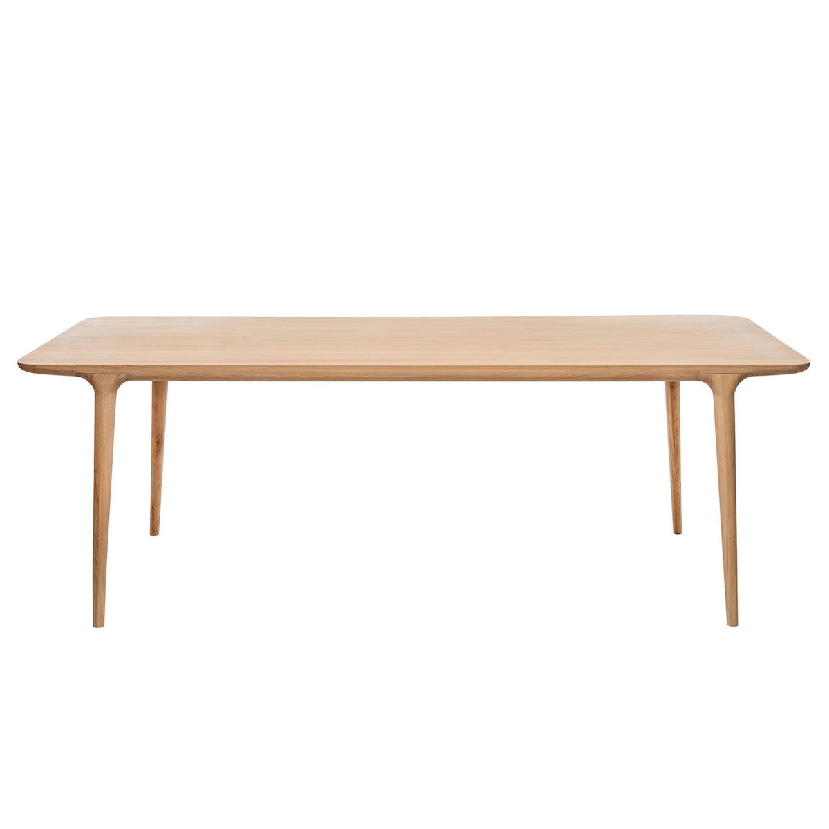 ESSTISCH - Eiche massiv - Eichefarben, Holz (90/220/75cm) - home24
