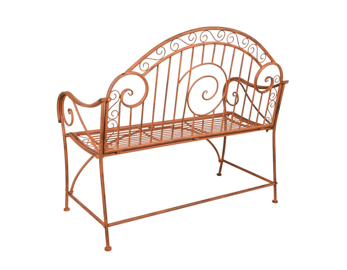 GARTENBANK Ragna Terrassenbank - Braun, Metall (112/101/53cm) - DELUKE