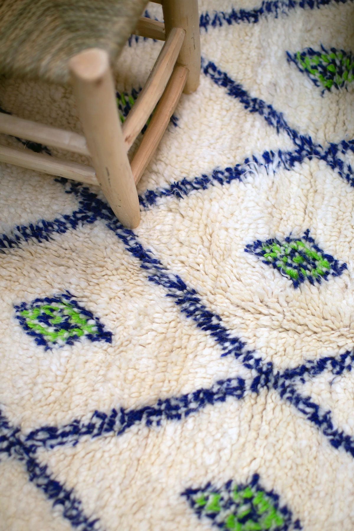 BERBERTEPPICH marokkanisch aus Majorelle-Wolle blau - Blau, Naturmaterialien (250/350cm) - AFK Living