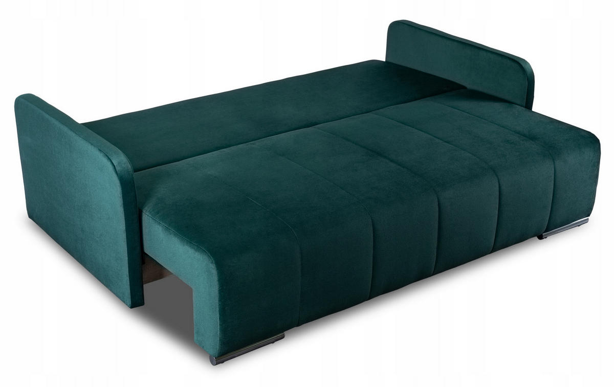 SOFA IBIZA ausziehbar mit Schlaffunktion Grün - Grün, Holz/Textil (202/93/97cm) - makarowski meble