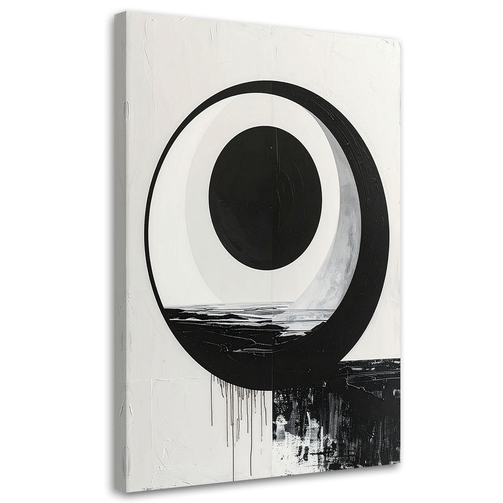 LEINWANDBILD Abstraktion 60x90cm - Schwarz, Textil (60/90cm) - Feeby