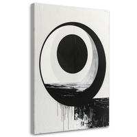 LEINWANDBILD Abstraktion 60x90cm - Schwarz, Textil (60/90cm) - Feeby