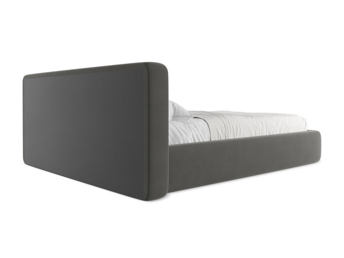 POLSTERBETT mit Bettkasten und Lattenrost 200x225 Grau - Dunkelgrau/Schwarz, Kunststoff/Textil (160/200cm) - Makamii