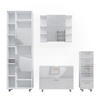 BADMÖBEL-SET Ilias Weiß Hochglanz 4 Teile, mit Hochschrank - Weiß Hochglanz, Holzwerkstoff (80.2/60.8/33cm) - Vicco
