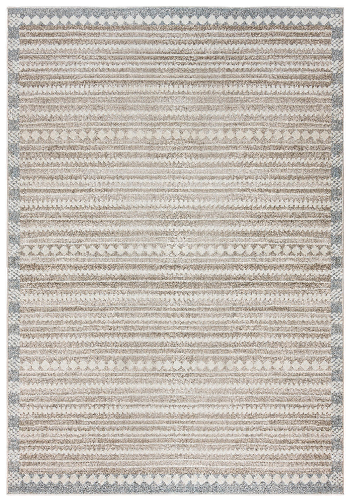 MAZOVIA TEPPICH SL05A - Grau, Beige- 80 x 150 cm - Beige/Grau, Textil (80/150cm) - Mazovia