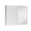 KLEIDERSCHRANK Govi 250 Weiß, zweitüriger Schiebeschrank mit Spiegel und Schubladen - Weiß, Holzwerkstoff (250/215/65cm) - Bettso