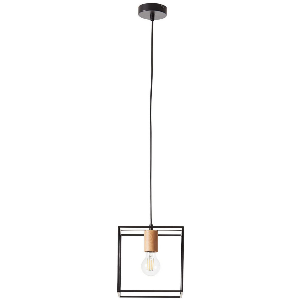 PENDELLEUCHTE Arica 99420/76 - Schwarz, Holz (20/20/110cm) - Brilliant