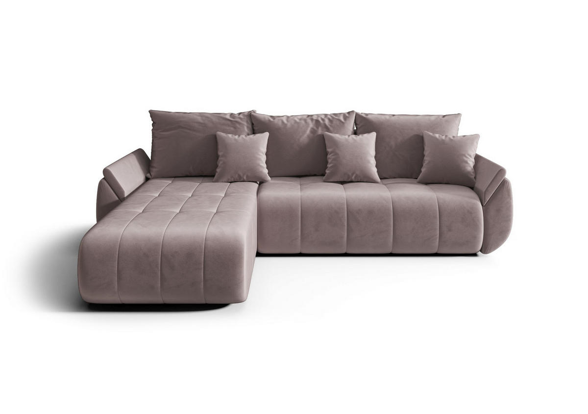 ECKSOFA mit Schlaffunktion TOKYO R Monolith 62 Rechts - Hellbraun, Textil (280/185cm) - Bedante