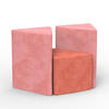 HOCKER Cord Dreieck Rosa 3er-set - Pink, Textil (53/40/53cm) - Vercart