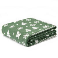 DECKE – Weihnachtsdecke – 150 x 130 cm – Grün - Grün, Textil (150/130cm)