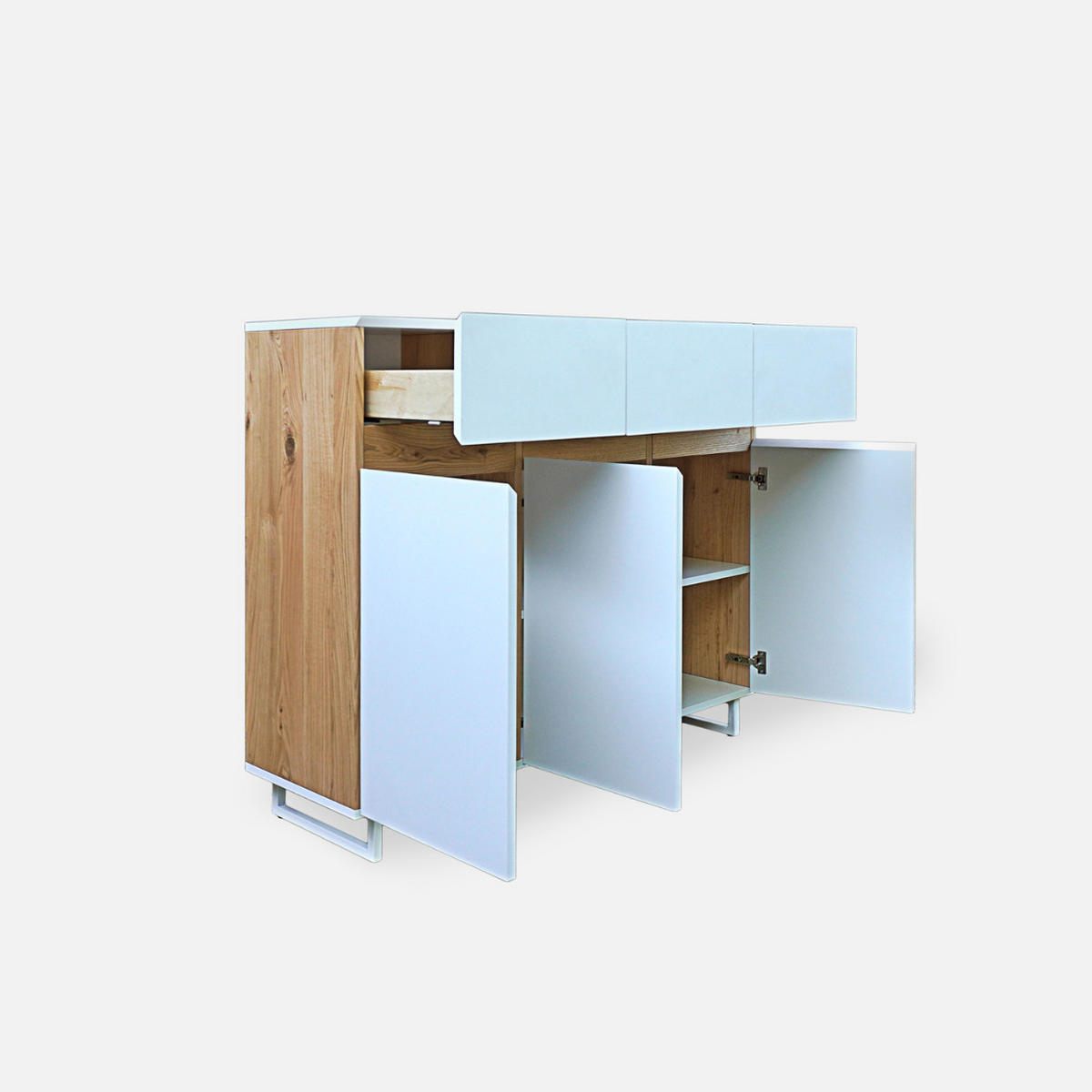 KOMMODE aus Massivholz für das Wohnzimmer DORIS - Eichefarben, Holz (120/105/40cm) - Rawood Furniture