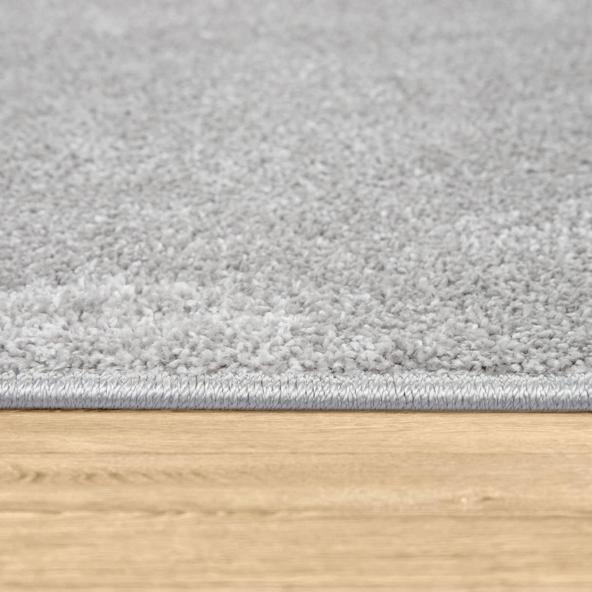 KURZFLORTEPPICH Waschbar, einfarbig, Silber, Ø 160 cm - Silberfarben, Textil (160/160cm) - KADIMA DESIGN