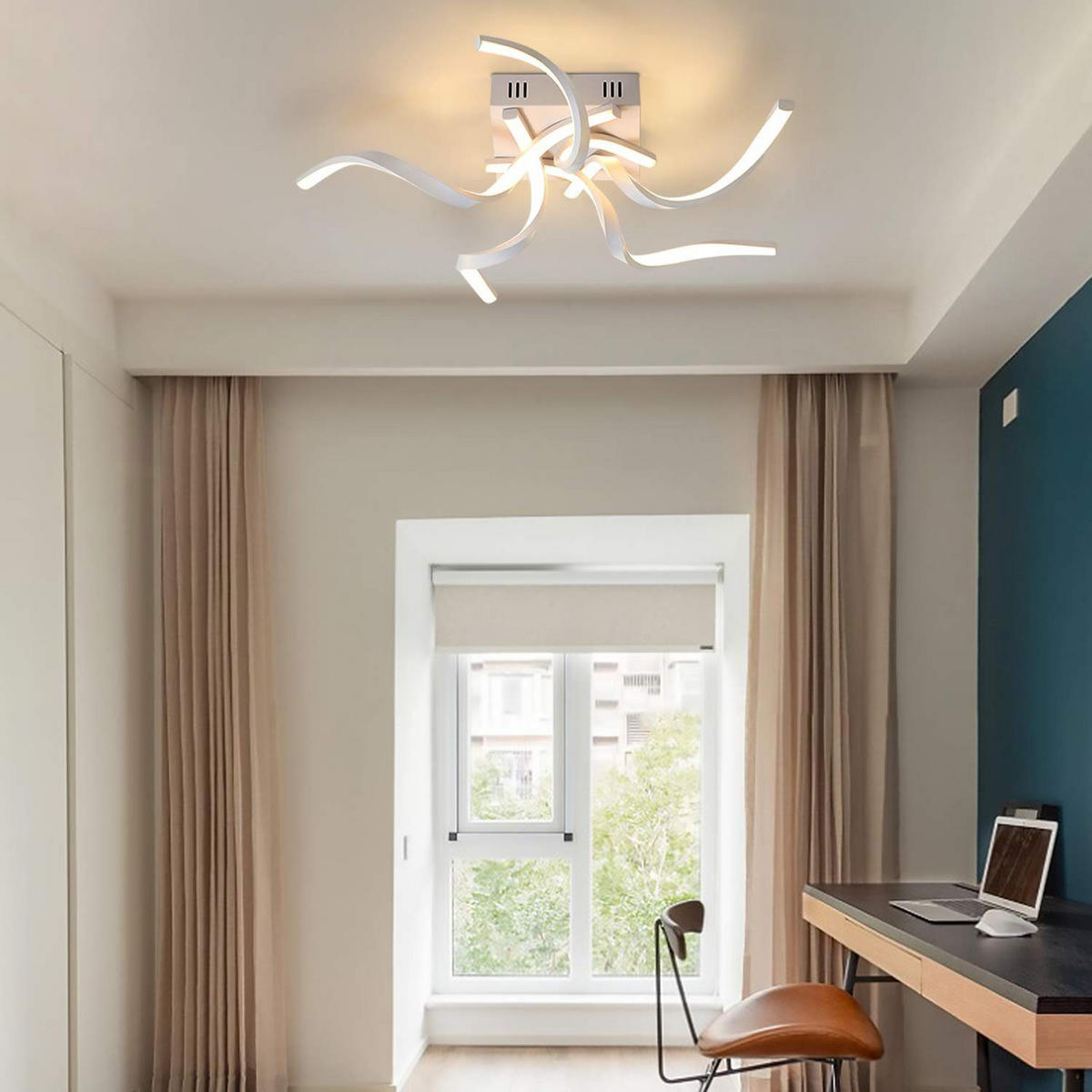 LED-DECKENLEUCHTE Paulina 65/65/14 cm - Weiß, Metall (65/65/14cm) - Nettlife
