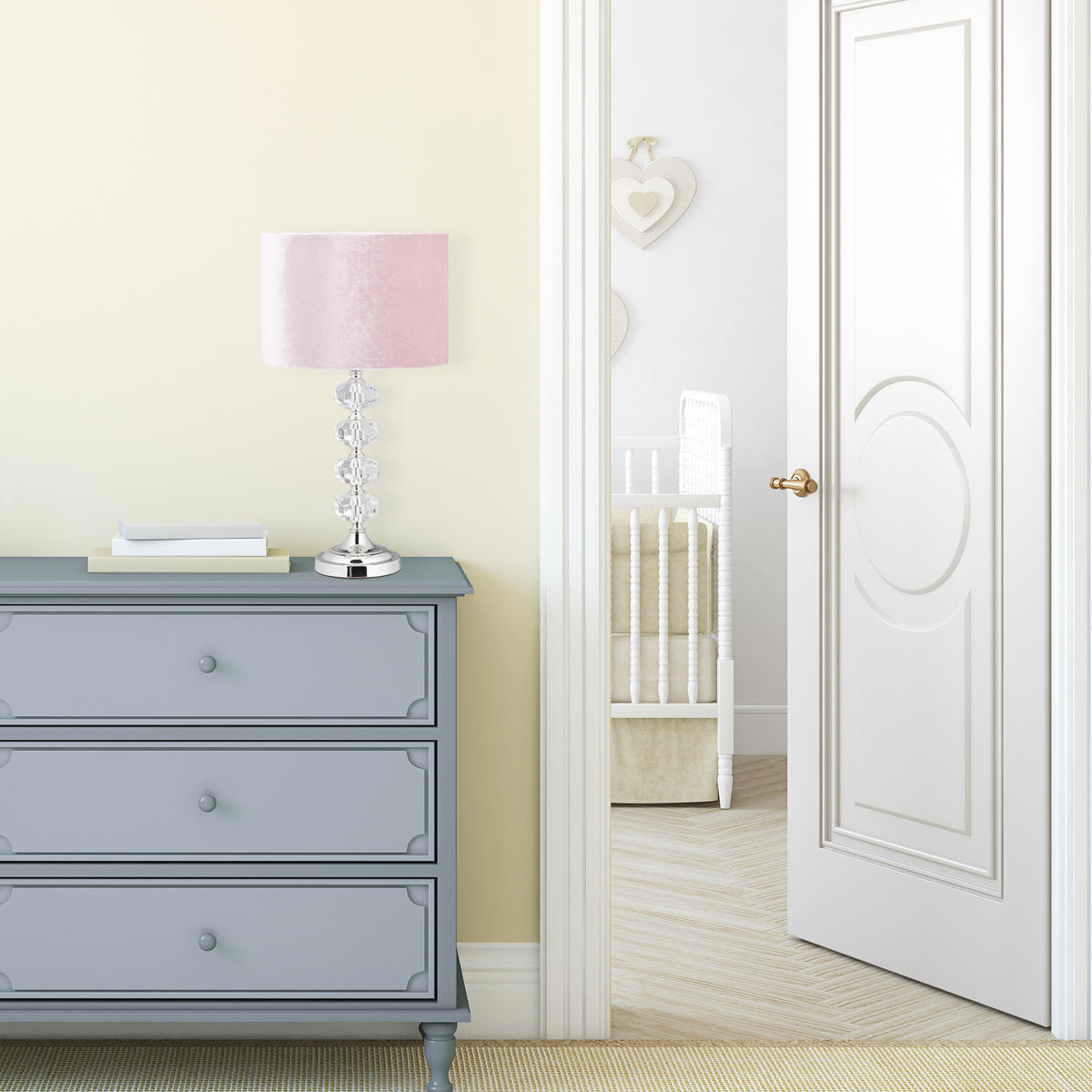 TISCHLAMPE - Multicolor, Glas/Textil (26/26/47cm) - Relaxdays