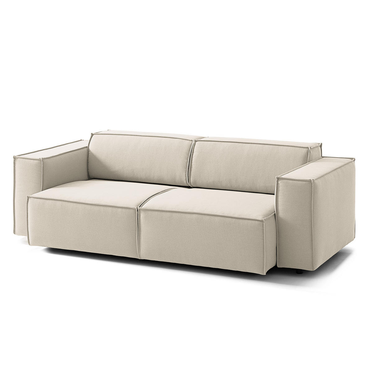 2,5-SITZER SOFA - Weiß, Textil (223/70/96cm) - home24