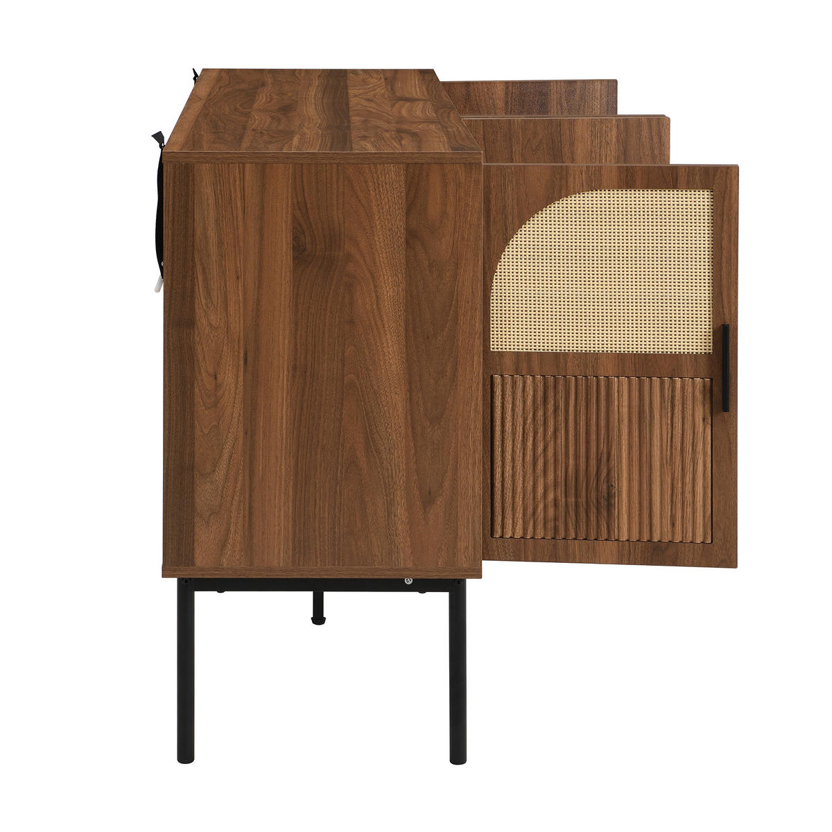 SIDEBOARD 140x40x80 Stauraum Modern Wohnzimmer Buffet - Naturfarben, Holzwerkstoff (40/80/140cm) - FLIEKS