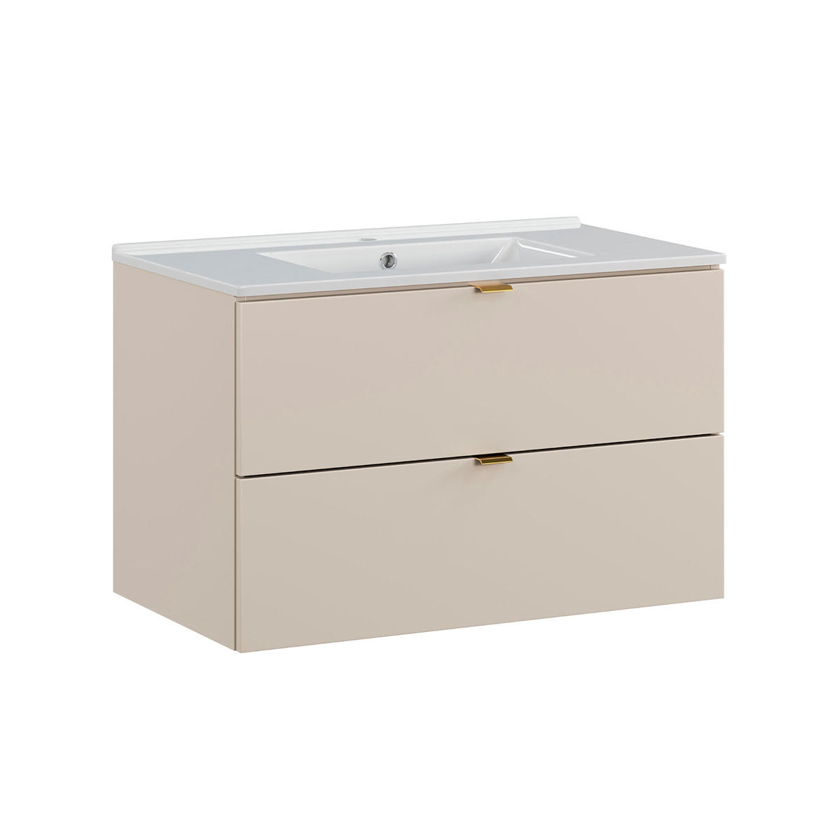 WASCHTISCH 80cm Azel Kaschmir - Beige, Holzwerkstoff (80/50/46cm) - Petits-meubles