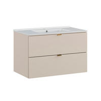 WASCHTISCH 80cm Azel Kaschmir - Beige, Holzwerkstoff (80/50/46cm) - Petits-meubles