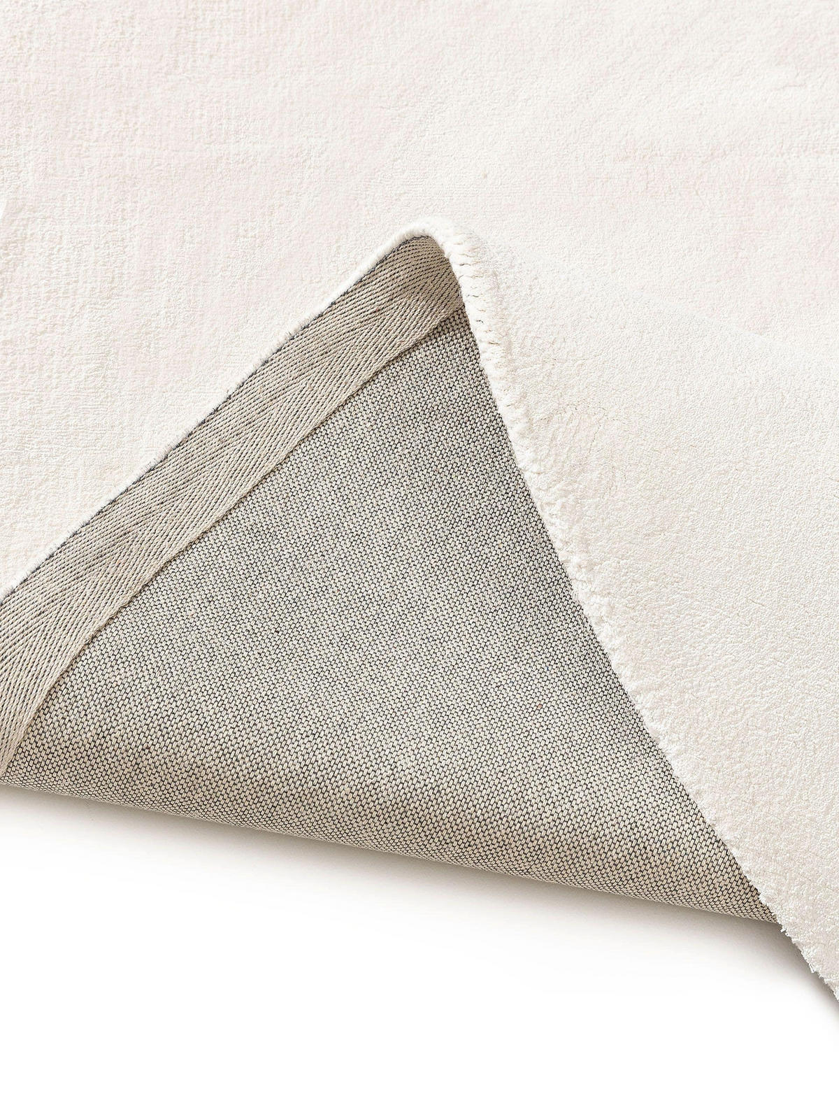 VISKOSETEPPICH rund Nela Ivory ø 120 cm rund - Creme, Textil (120/120cm) - benuta Pure