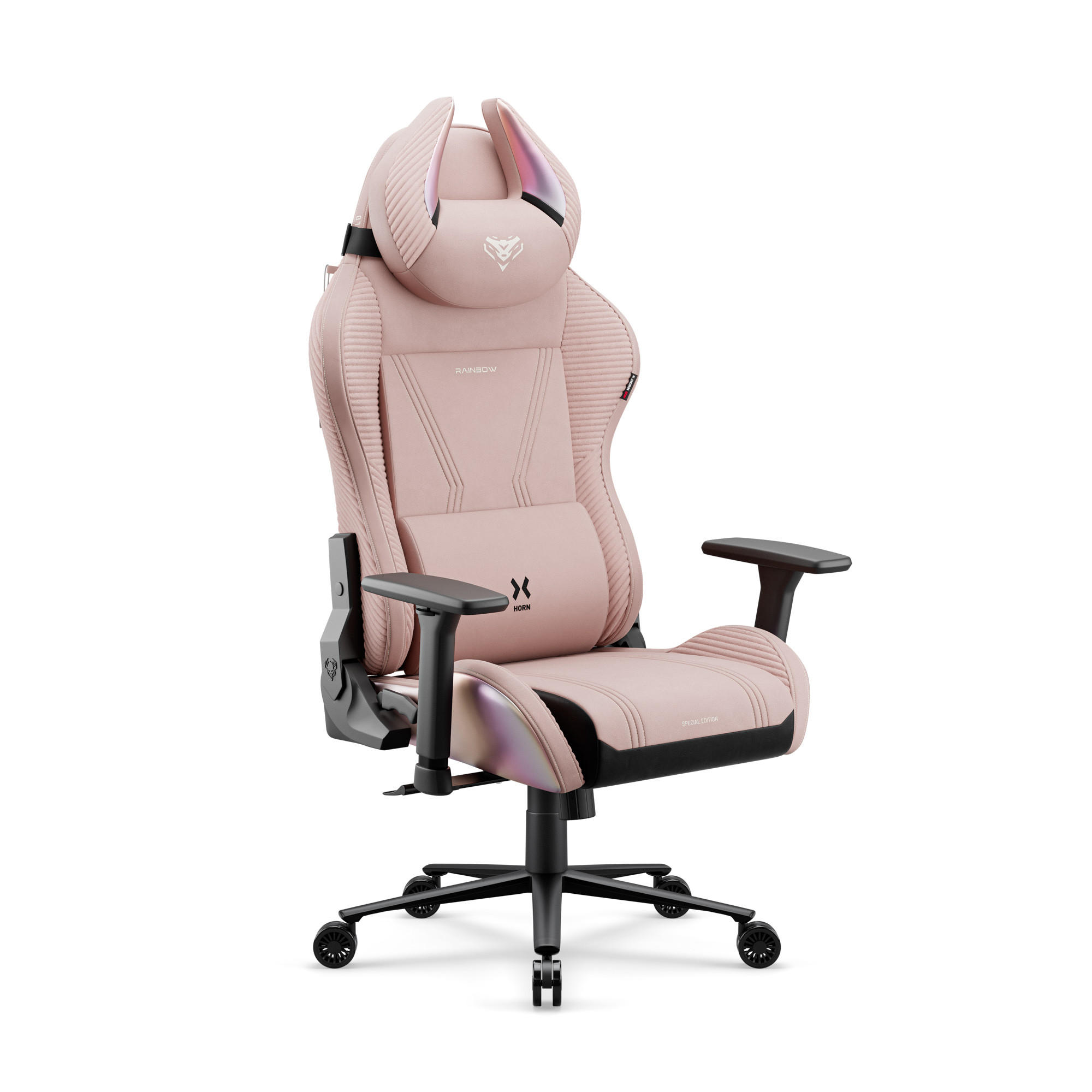 GAMINGSTUHL X-Horn 2.0. - Rosa, Textil (74/122/53cm) - Diablo Chairs
