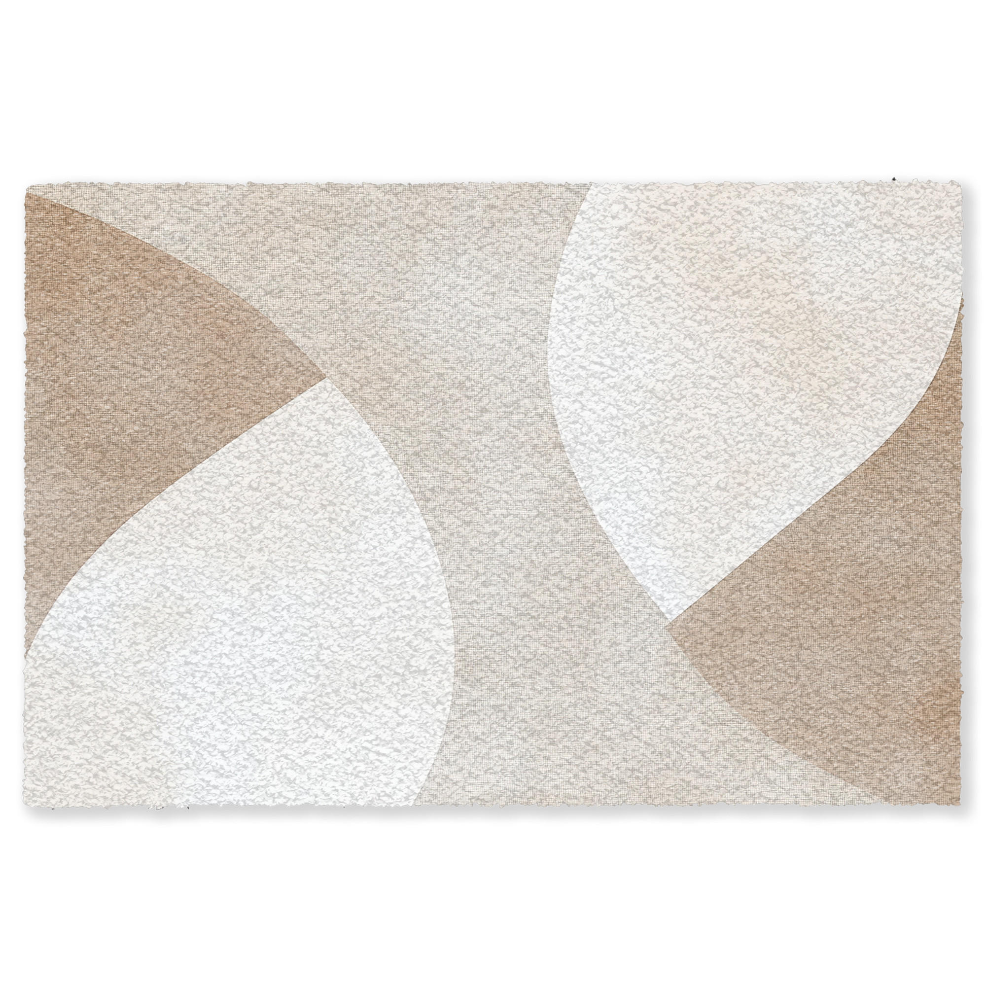 FUSSMATTE Braun - Japandi - Abstrakt Schmutzfangmatte 180x120 cm - Beige, Kunststoff (180/120cm) - MuchoWow