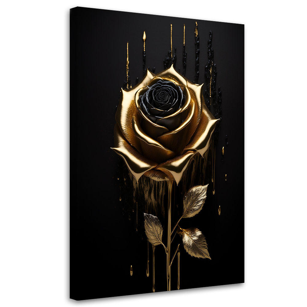 LEINWANDBILD Golden Rose Loft Stil 70x100cm - Goldfarben, Textil (70/100cm) - Feeby