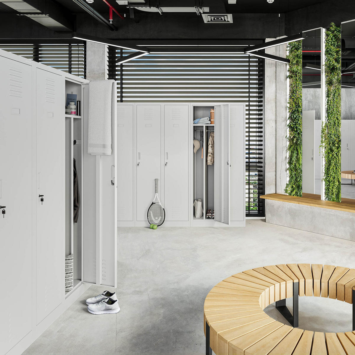 UMKLEIDESCHRANK KACPER - Grau, Metall (80/180/50cm) - Jan Nowak