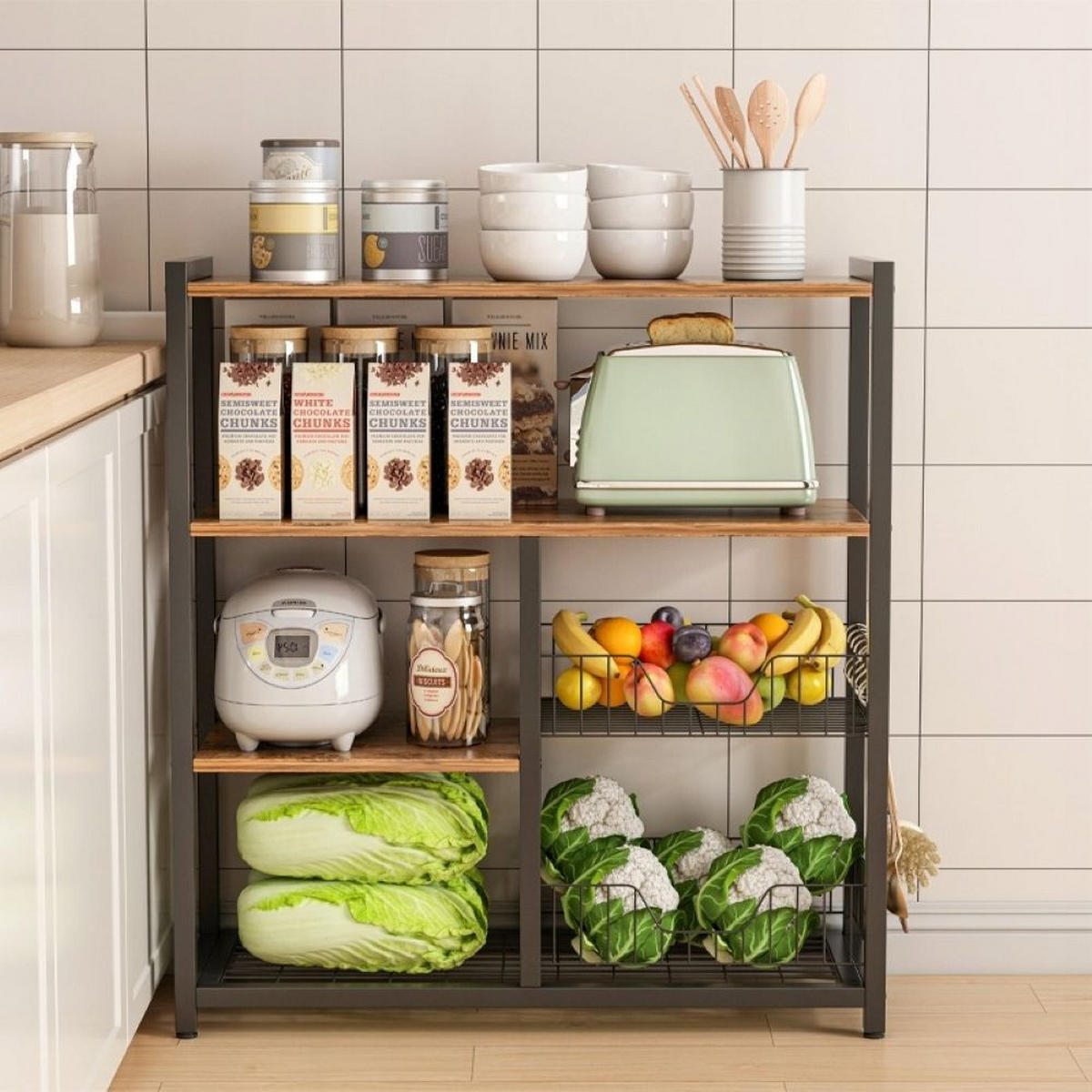 KÜCHENSCHRANK, braun 80/35/95 cm - Braun, Holzwerkstoff (80/95/35cm)