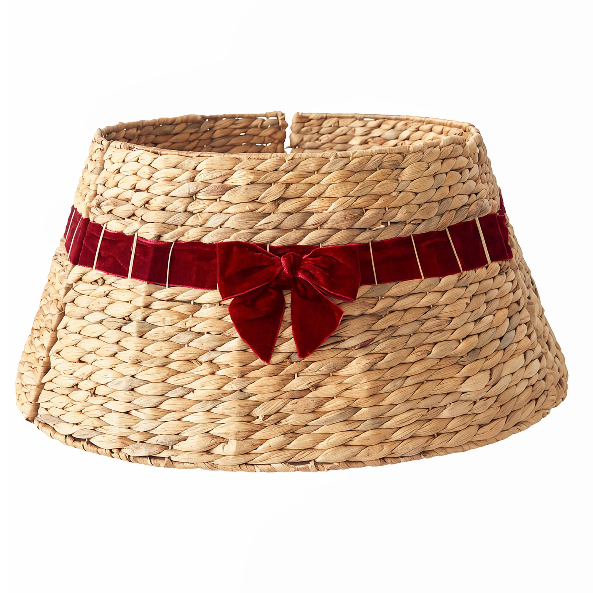Beliani Weihnachtsbaumkragen Natur, Rot 27 cm