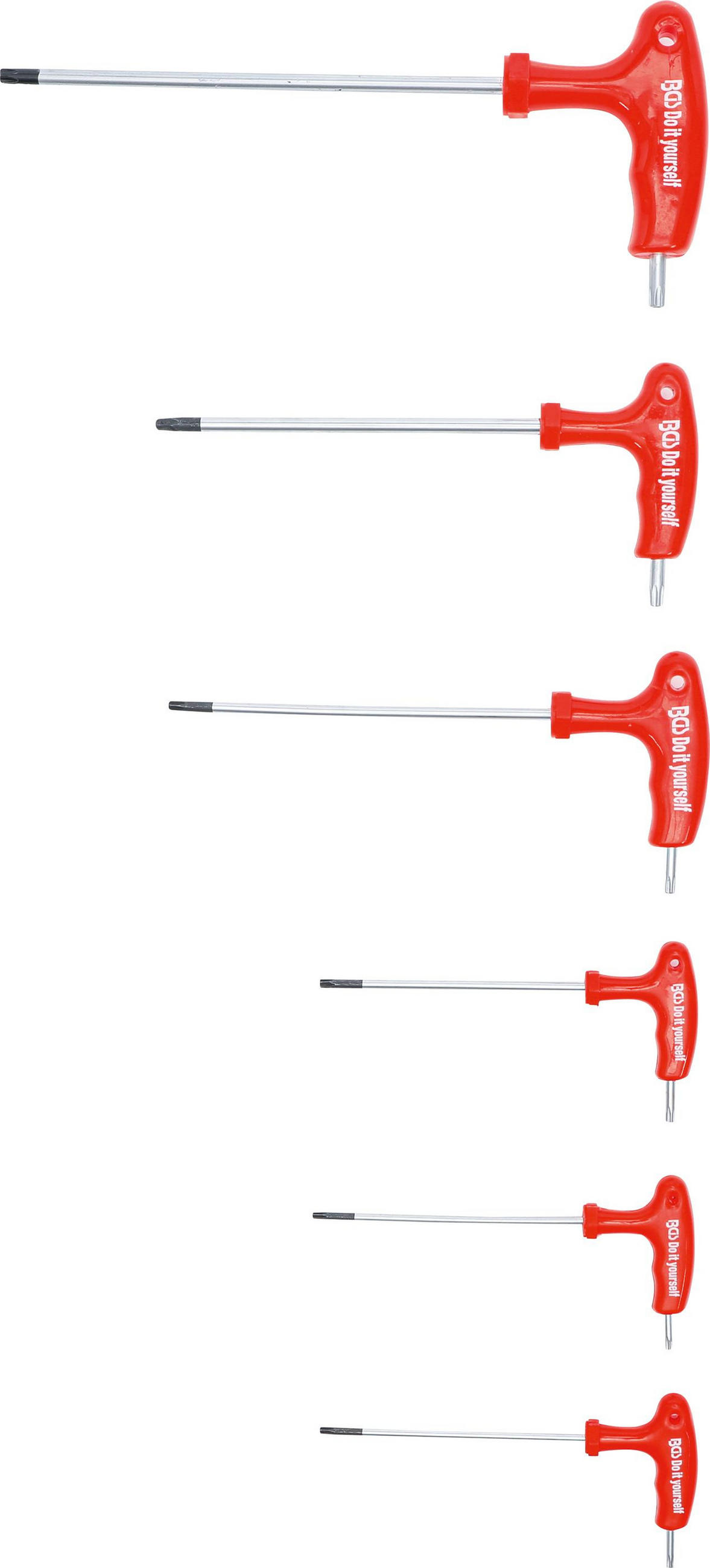 SCHRAUBENDREHER-SATZ MIT T-GRIFF UND SEITLICHER KLINGE | T-PROFIL - Multicolor, Kunststoff/Metall (1/1cm) - BGS technic