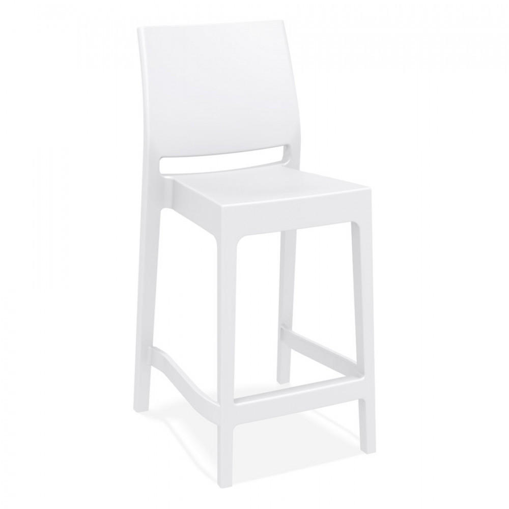 BARHOCKER Weiß 40.5x96.5x51cm - Weiß, Kunststoff (40.5/96.5/51cm) - AlterEgo