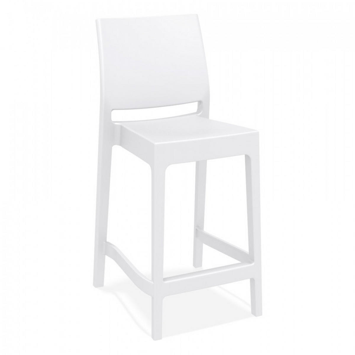 BARHOCKER Weiß 40.5x96.5x51cm - Weiß, Kunststoff (40.5/96.5/51cm) - AlterEgo