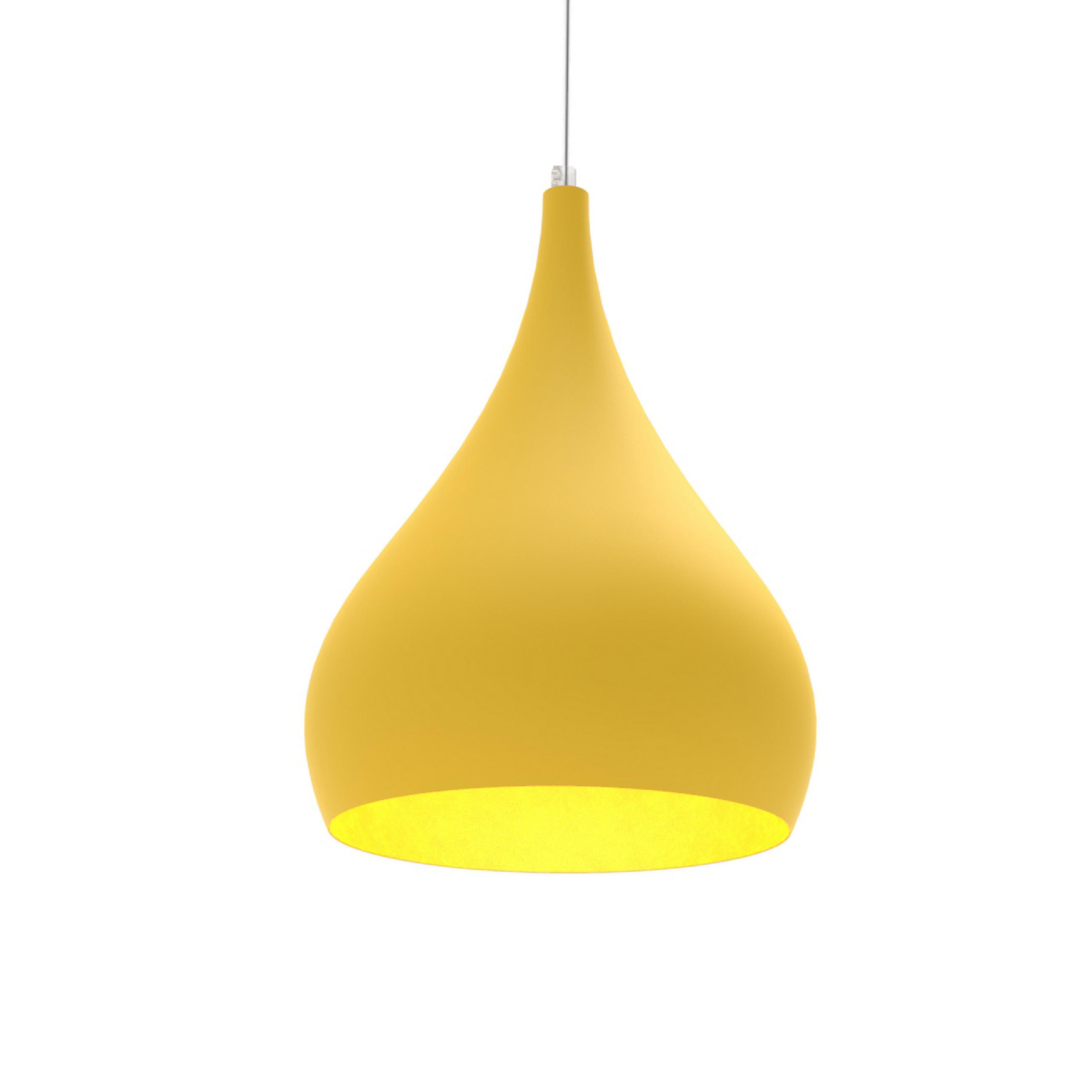 HÄNGELEUCHTE - Gelb, Metall (25/25/120cm) - Lumicom