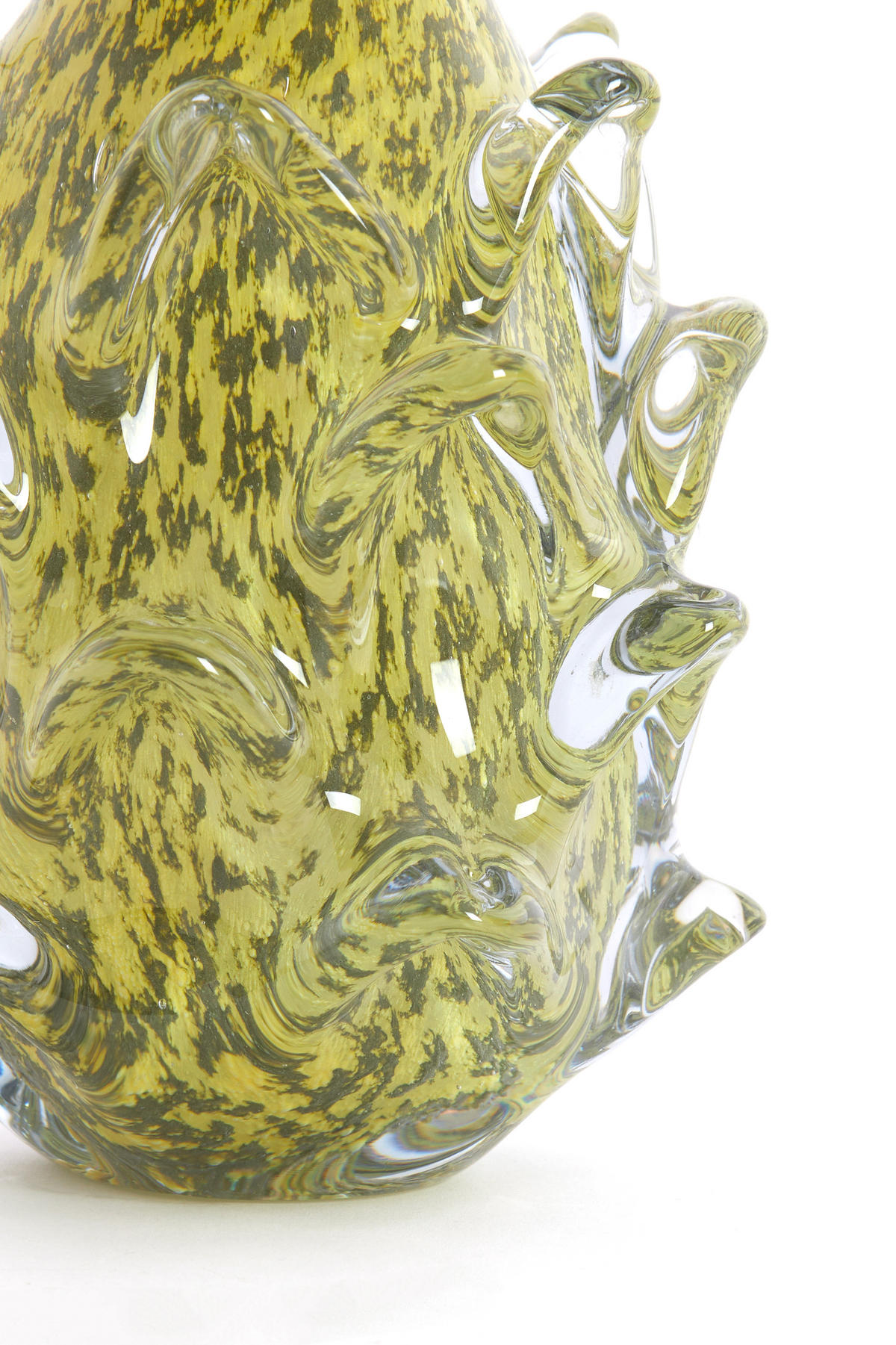 VAZE Desmira Grün 14/14/21.5 cm - Grün, Glas (21.5cm) - Light & Living