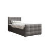 BOXBETT KLEO 120x200, mit Matratze H3 und Topper, Madryt 190 - Hellgrau, Holz/Kunststoff (120/200cm) - Bedante