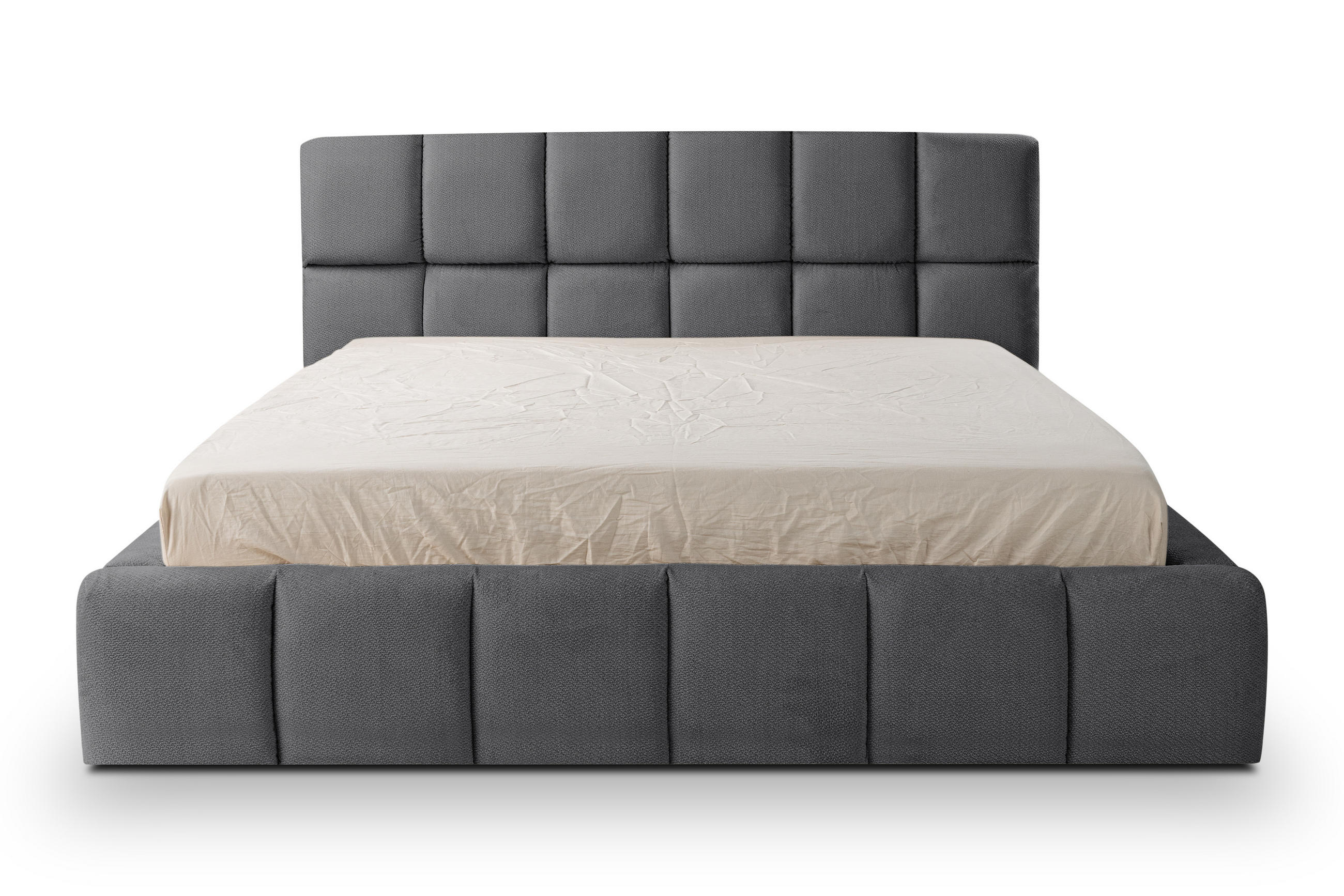 POLSTERBETT mit Stauraum 160x200 cm in Dunkelgrau - Dunkelgrau, Textil (160/200cm) - Home Collective