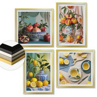 WANDBILDER 4er Set - 50x50 cm & 40x60 cm Goldrahmen - Matisses stilvolle Figuren - Goldfarben, Kunststoff (50/50cm) - ArtPrintCave