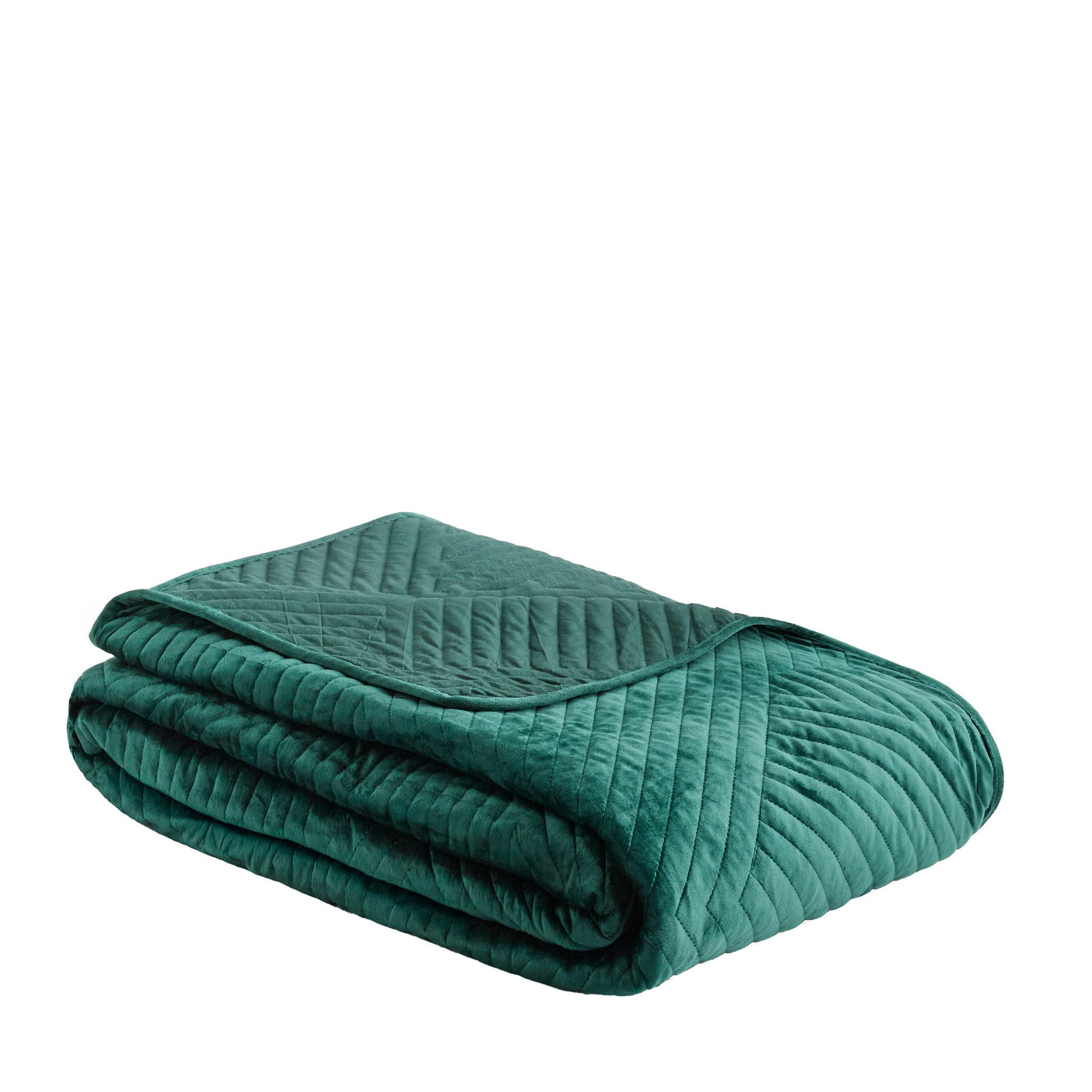 TAGESDECKE Minister - Dunkelgrün, Textil (200/220cm) - home&you