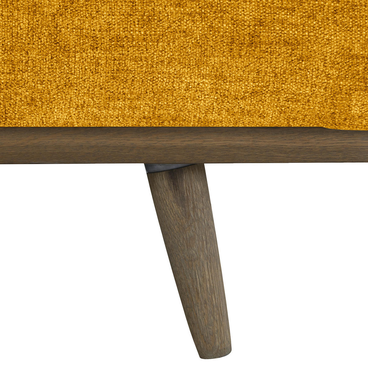 HOCKERBANK - Eichefarben/Gelb, Eichenholz/Textil (180/43/81cm) - home24