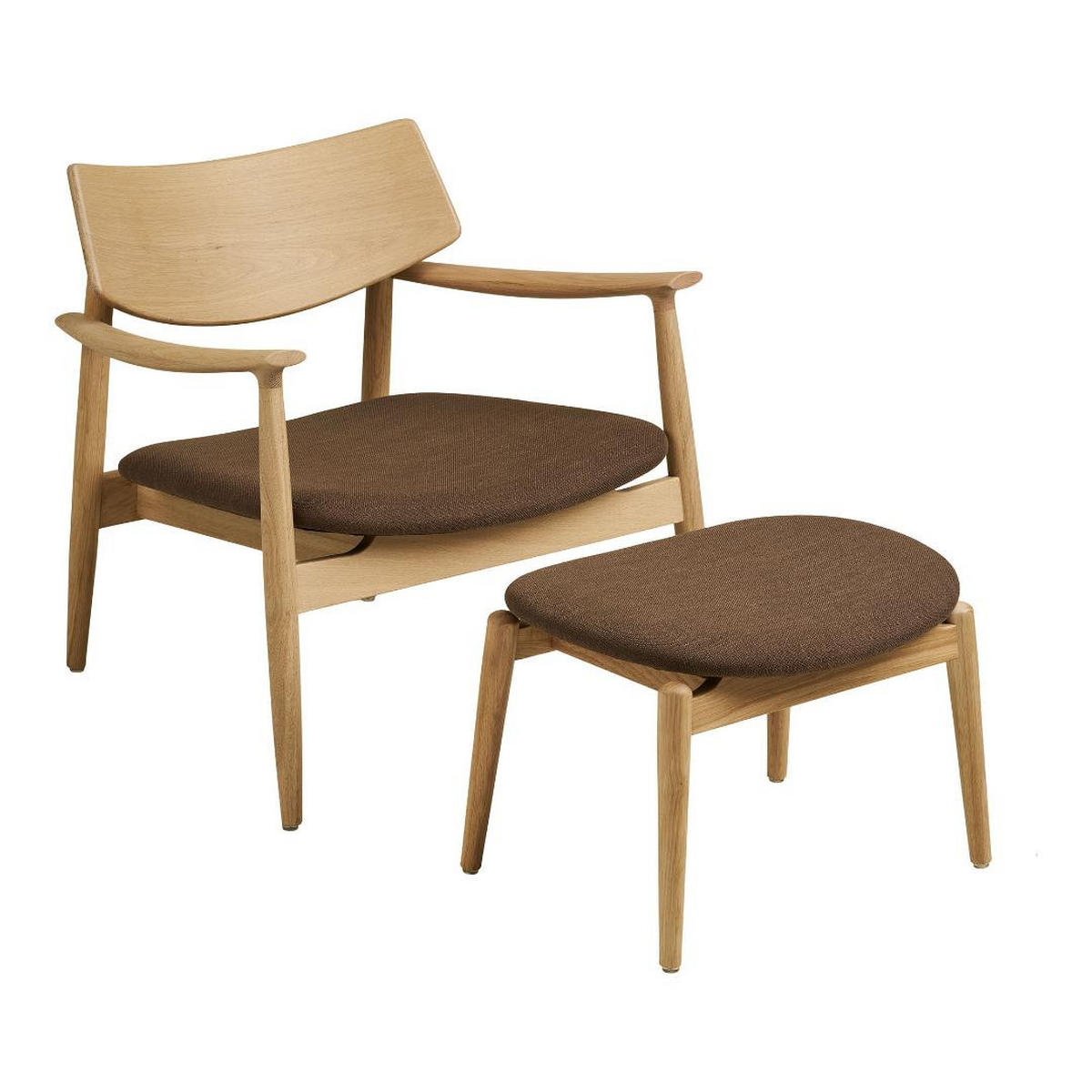 FÅTÖLJ Gina 68 x 68 x 72 cm – ekfärgad - Ekfärgad, Trä/Textil (68/72/68cm) - ebuy24