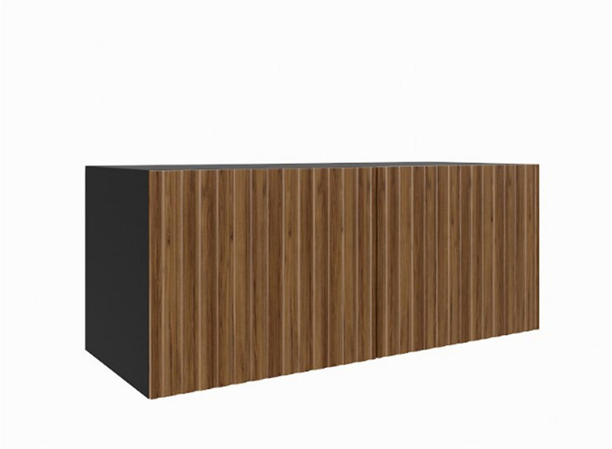 LOWBOARD LIVO 100/41/40 cm, Hängender TV-Schrank Schwarz / Eichefarben - Eichefarben/Schwarz, Holzwerkstoff (100/41/40cm) - MASSENO