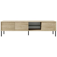 TV stolík Modity Dekor dub 175/47/31 cm - čierna/farba duba, kov/kompozitné drevo (175/47.5/31.2cm) - Selsey