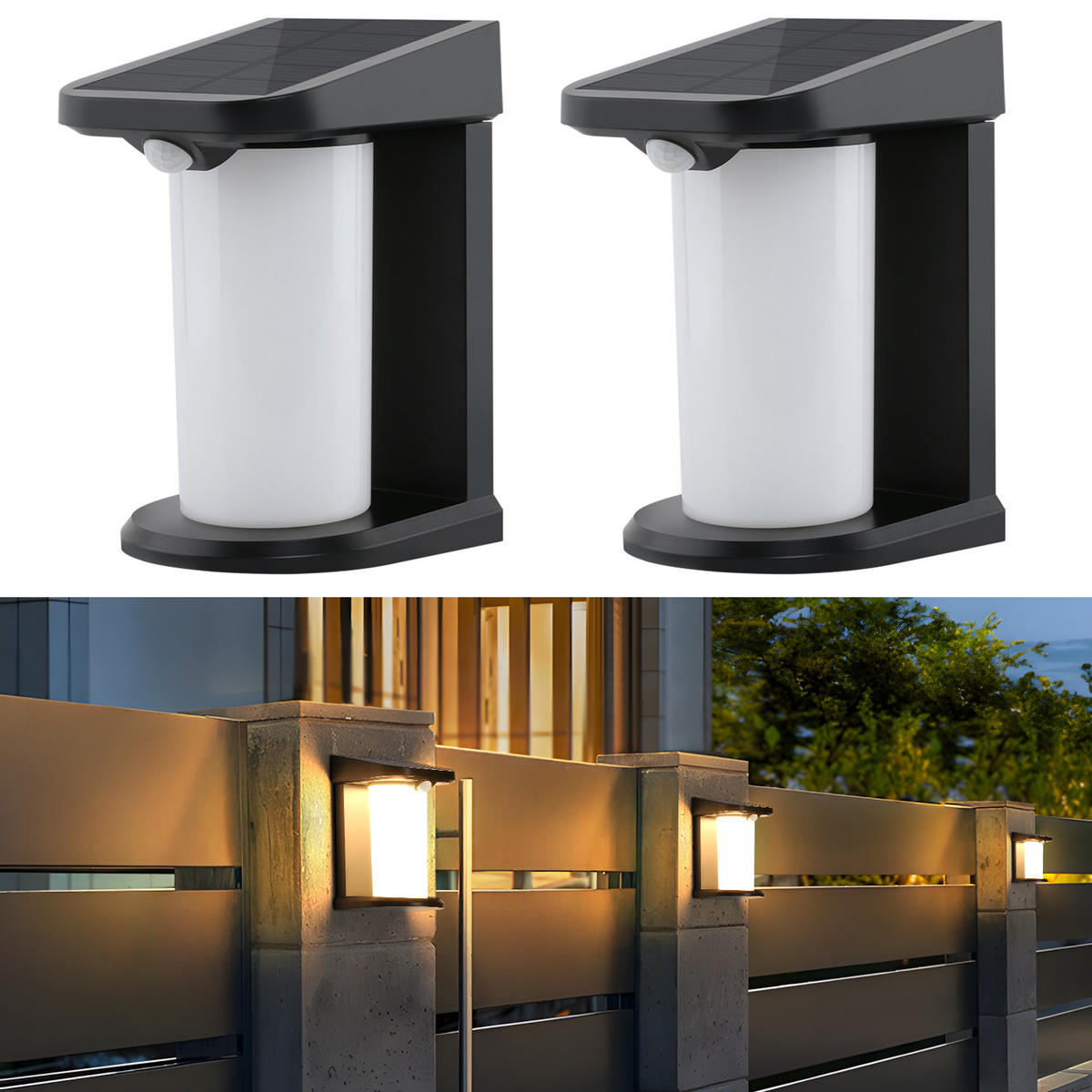 WANDLEUCHTE ZYXA 10.5/12.7/18 cm（2er-Set） - Schwarz, Metall (10.5/12.7/18cm) - ZMH